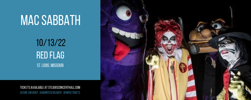 Mac Sabbath at Red Flag tickets Mac Sabbath at Red Flag