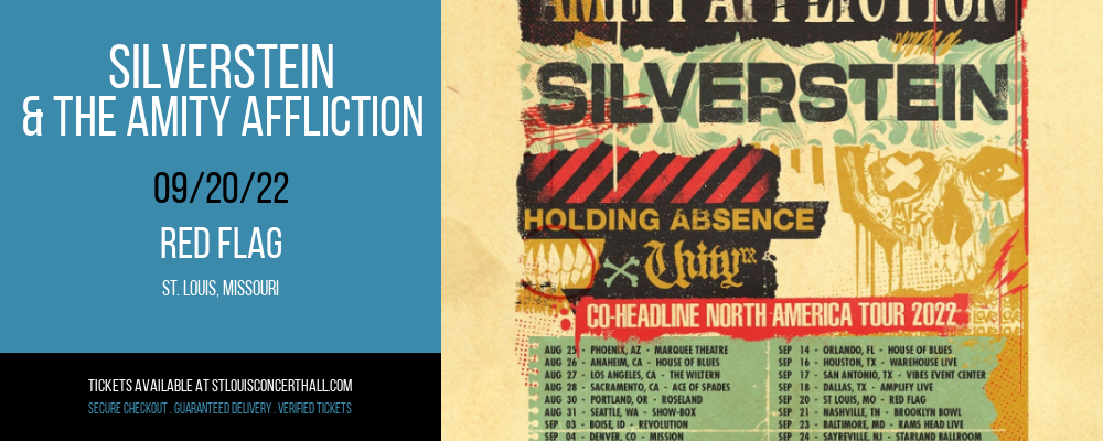 Silverstein & The Amity Affliction at Red Flag tickets Silverstein & The Amity Affliction at Red Flag